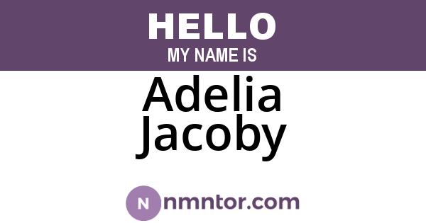 Adelia Jacoby