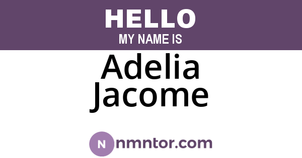 Adelia Jacome
