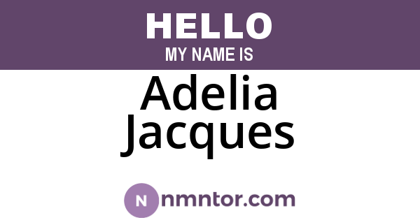 Adelia Jacques