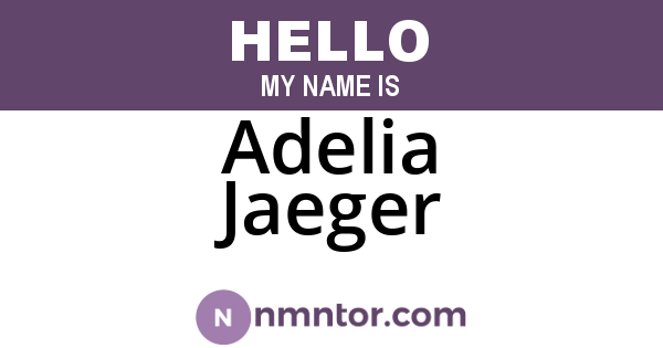 Adelia Jaeger