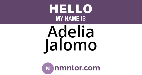 Adelia Jalomo