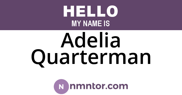 Adelia Quarterman