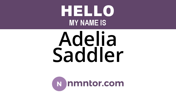 Adelia Saddler