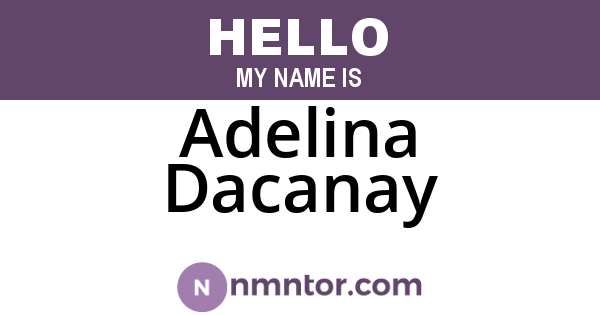 Adelina Dacanay