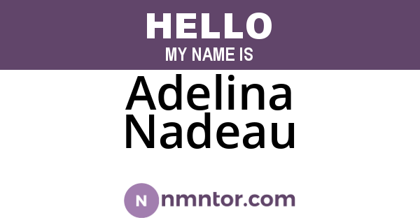 Adelina Nadeau