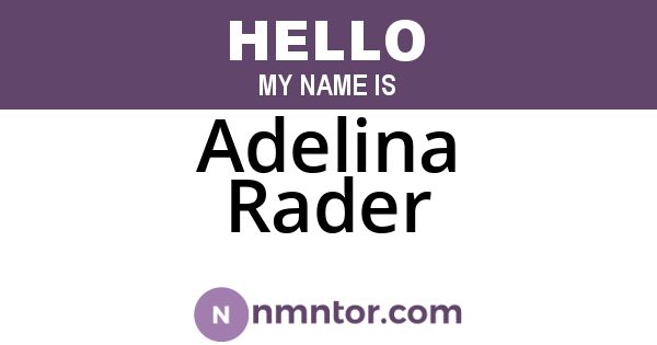 Adelina Rader