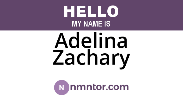 Adelina Zachary
