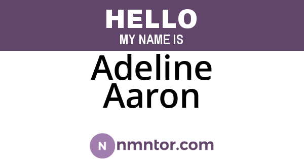 Adeline Aaron
