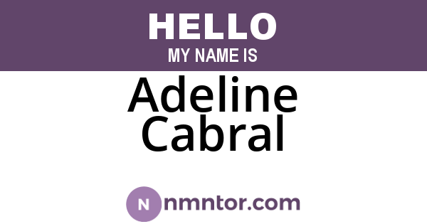 Adeline Cabral