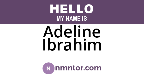 Adeline Ibrahim