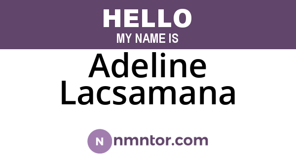 Adeline Lacsamana