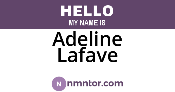 Adeline Lafave