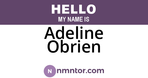 Adeline Obrien