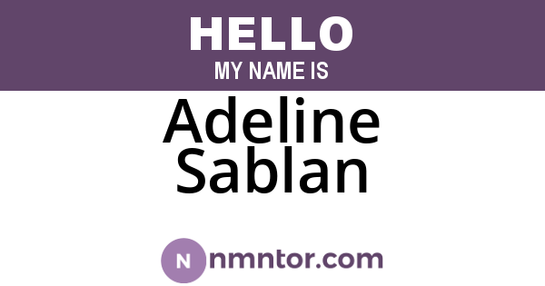 Adeline Sablan