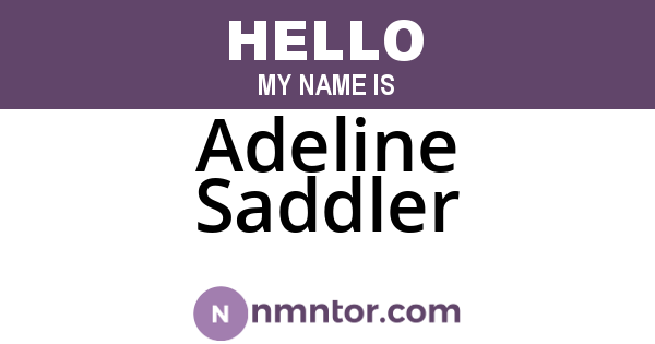 Adeline Saddler