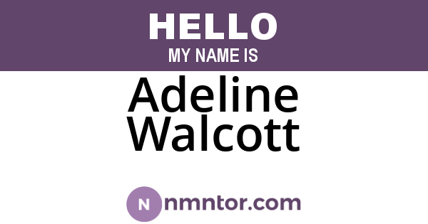 Adeline Walcott