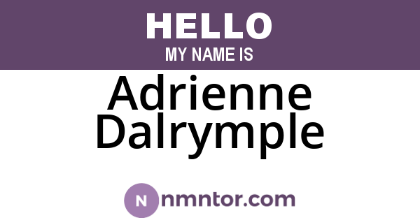 Adrienne Dalrymple