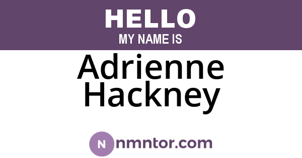 Adrienne Hackney
