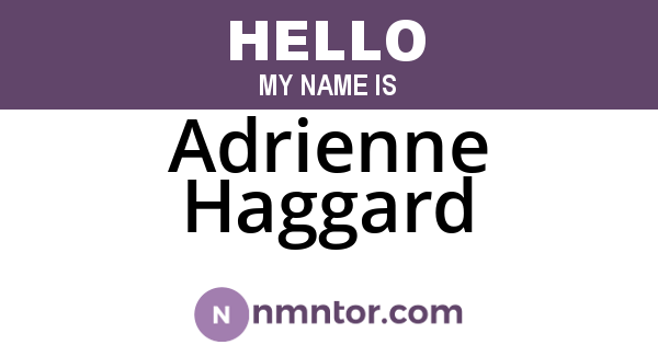 Adrienne Haggard