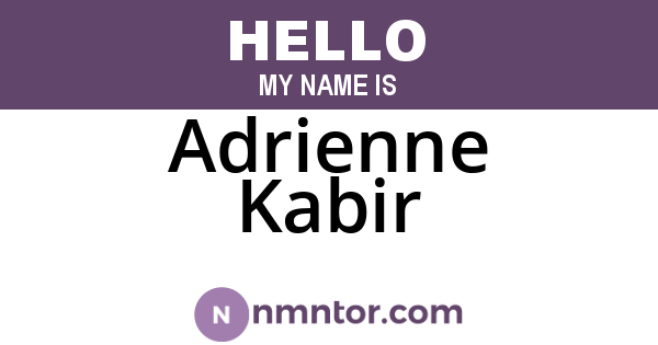 Adrienne Kabir