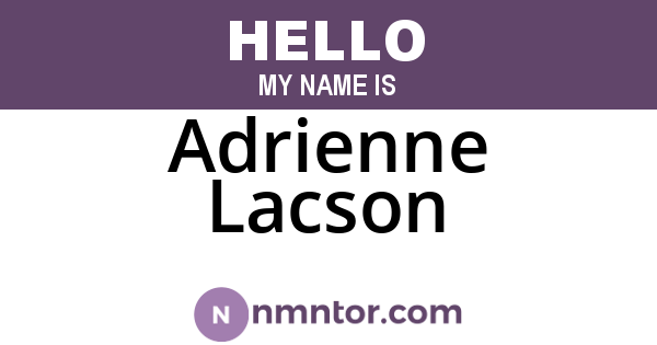 Adrienne Lacson