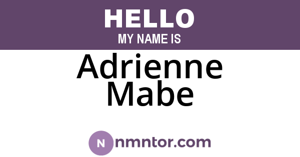 Adrienne Mabe