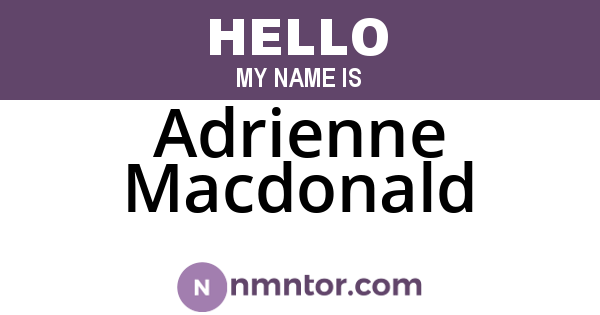 Adrienne Macdonald