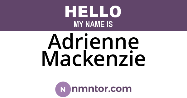 Adrienne Mackenzie