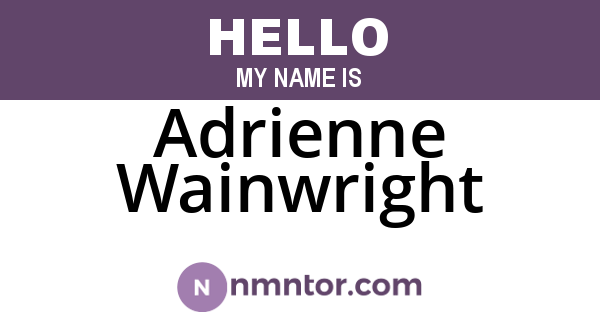 Adrienne Wainwright