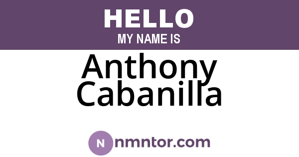 Anthony Cabanilla