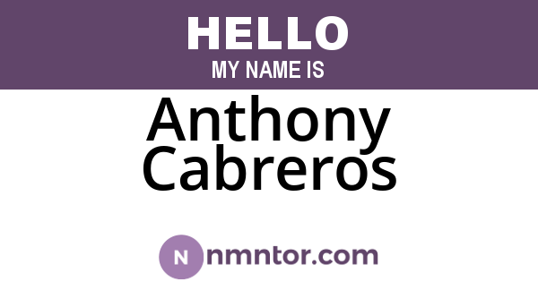 Anthony Cabreros