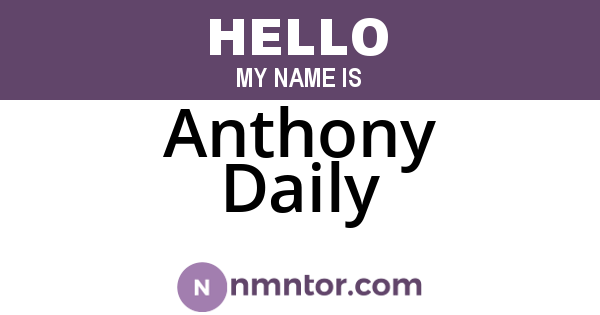 Anthony Daily
