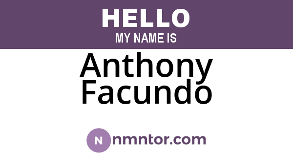 Anthony Facundo