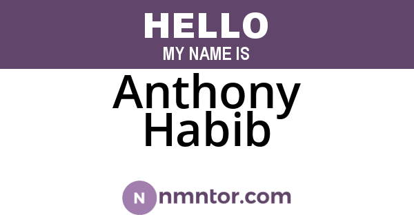 Anthony Habib
