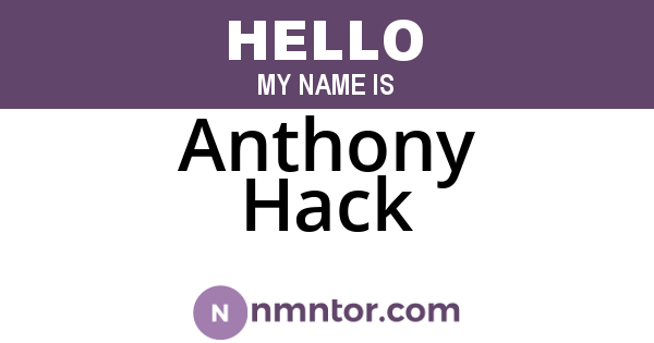 Anthony Hack