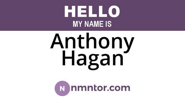 Anthony Hagan