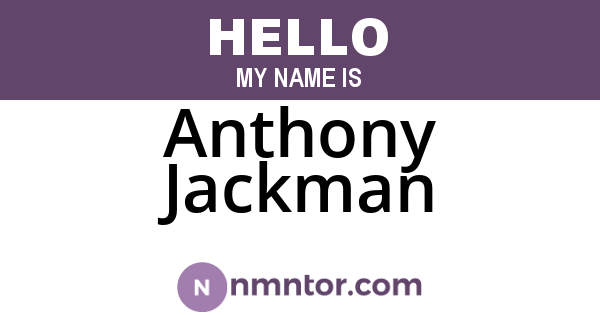 Anthony Jackman