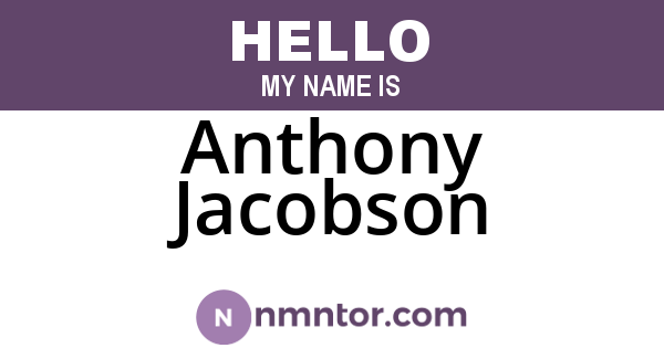 Anthony Jacobson