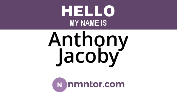 Anthony Jacoby