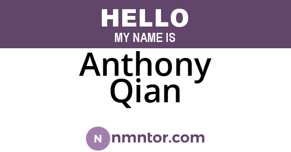Anthony Qian