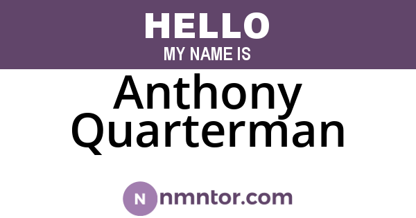 Anthony Quarterman