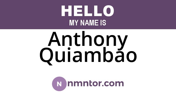 Anthony Quiambao