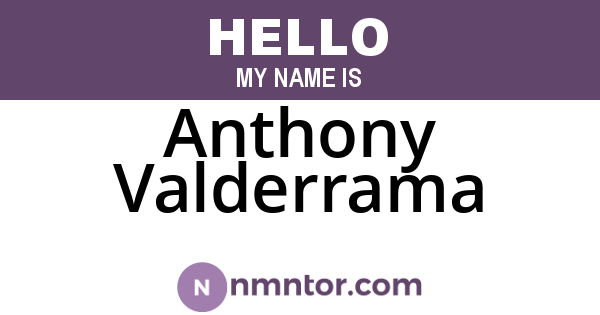 Anthony Valderrama