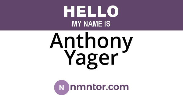 Anthony Yager