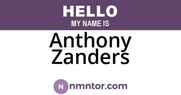 Anthony Zanders
