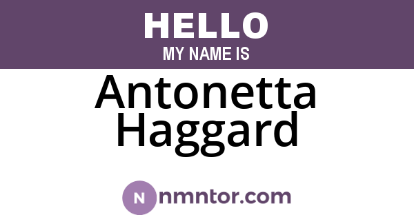 Antonetta Haggard