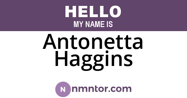 Antonetta Haggins