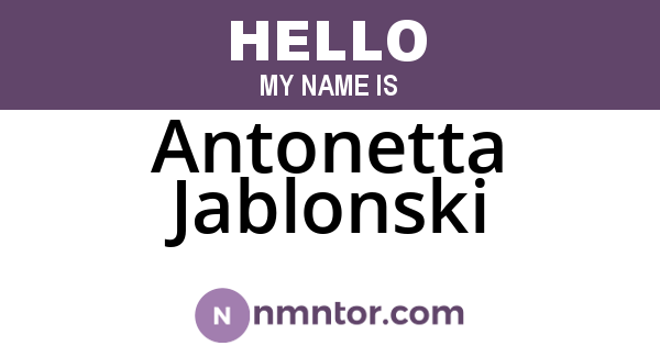 Antonetta Jablonski