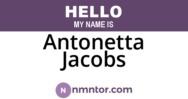 Antonetta Jacobs