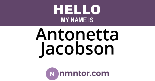 Antonetta Jacobson